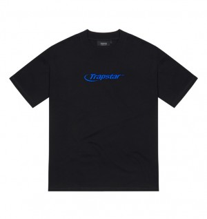 Trapstar Hyperdrive Embroidered T-skjorte Herre Svarte Blå | 30579ZDIC