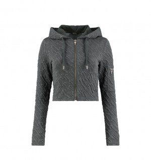 Trapstar Jacquard Fitted Zip Hettegenser Dame Grå | 12047KMHR