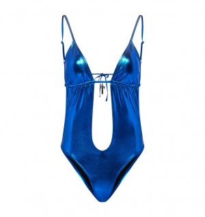 Trapstar Metallic Cutout One Piece Badedrakter Dame Blå | 65980YDNX