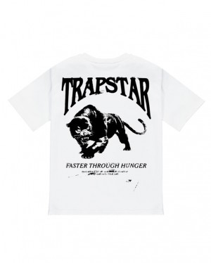 Trapstar Panthera T-skjorte Herre Hvite | 47185MJNT