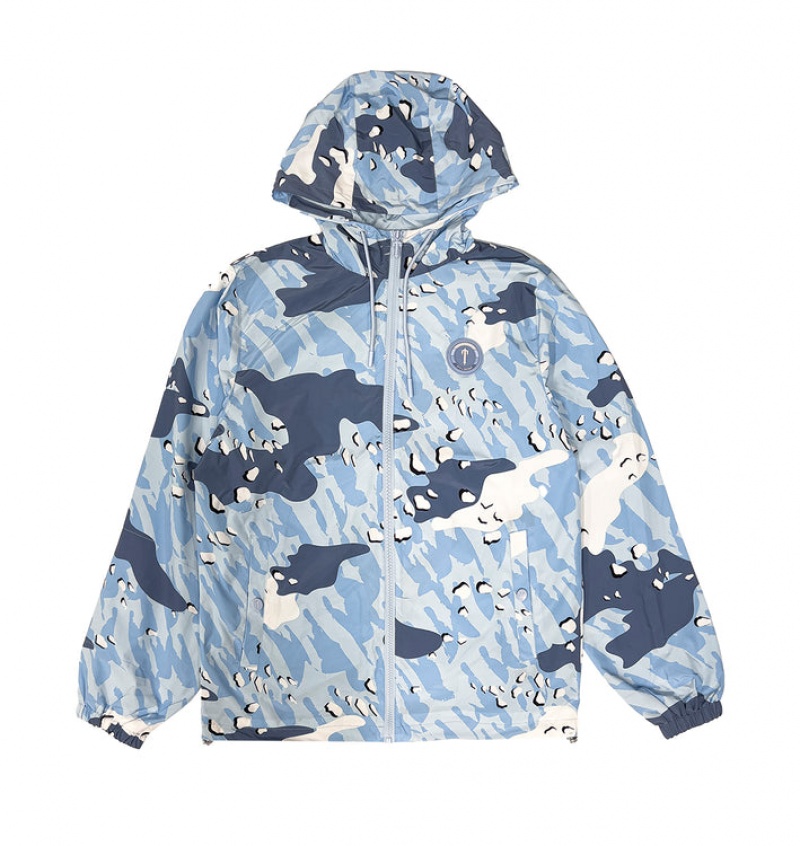 Trapstar Decoded Camo Vindjakke Herre Blå Camouflage | 18056DLXV