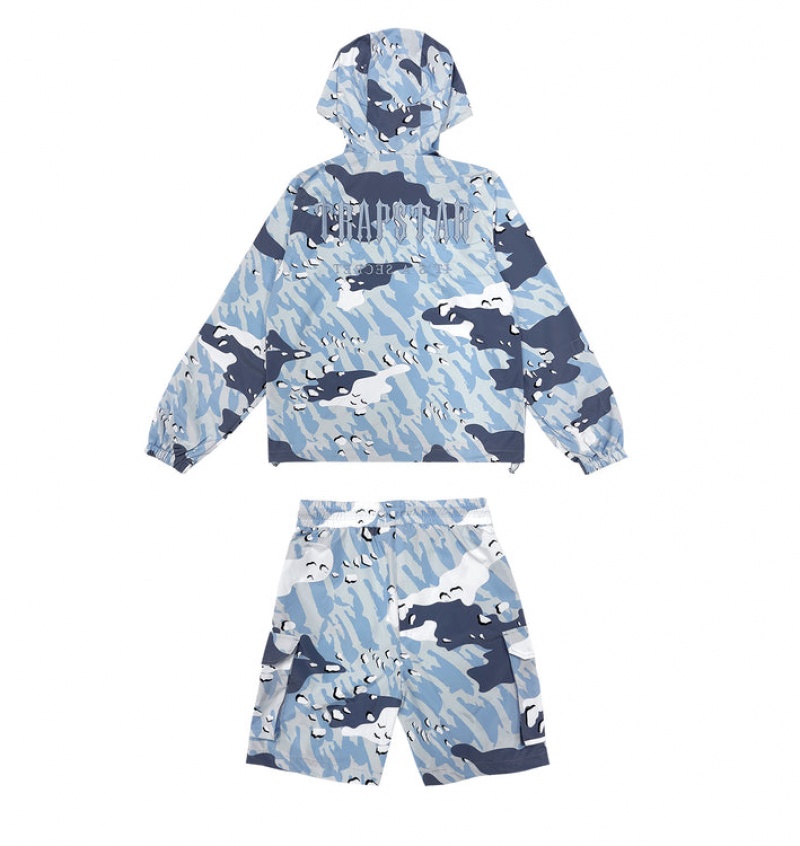 Trapstar Decoded Camo Vindjakke Herre Blå Camouflage | 18056DLXV