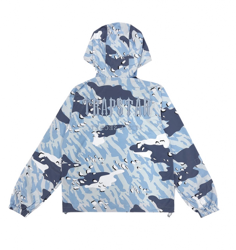 Trapstar Decoded Camo Vindjakke Herre Blå Camouflage | 18056DLXV