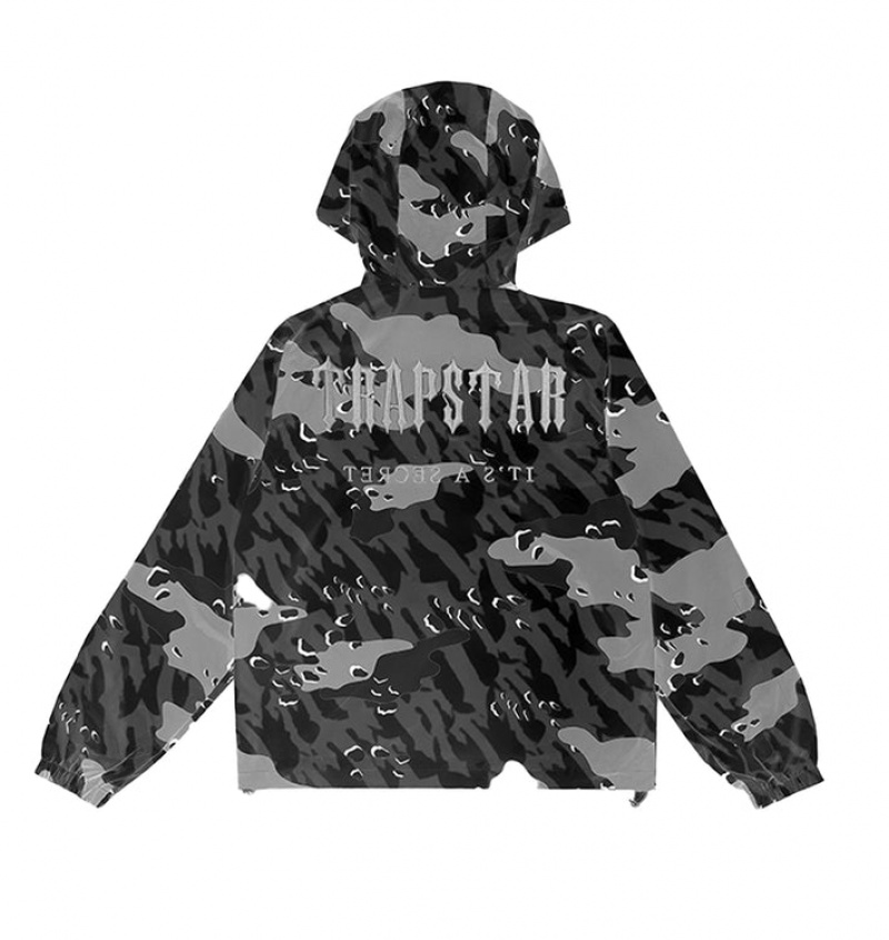 Trapstar Decoded Camo Vindjakke Herre Svarte Camouflage | 65147DWYQ