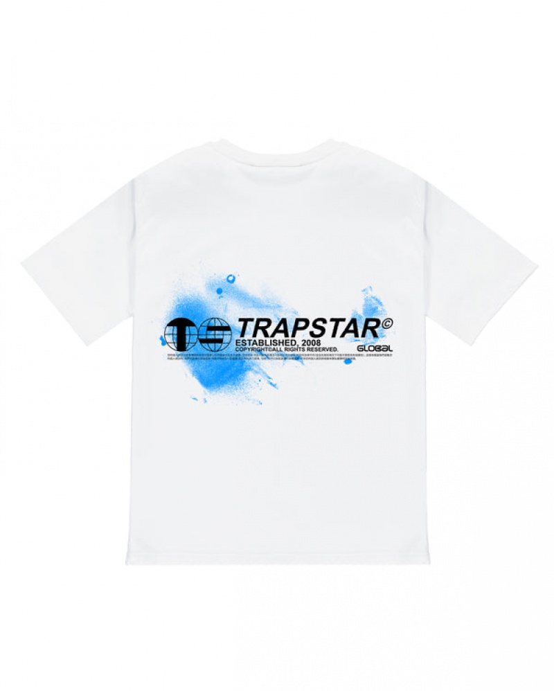 Trapstar Global Distribution T-skjorte Herre Hvite | 32706FMWY