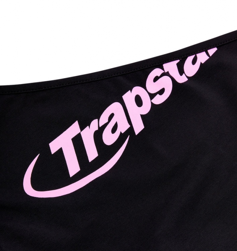 Trapstar Hyperdrive One Shoulder Topper Dame Svarte Rosa | 61527FLYO