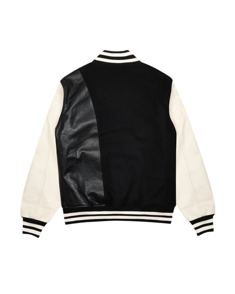 Trapstar Hyperdrive T Chenille Varsity Jakker Herre Svarte Hvite | 45096AUEI