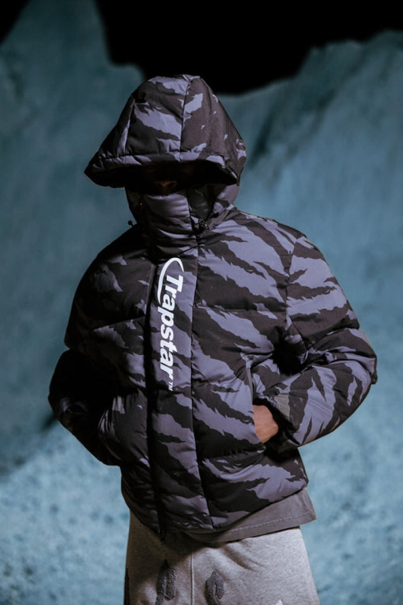 Trapstar Hyperdrive Technical Puffer Frakker Herre Grå Camouflage | 52687BZYM