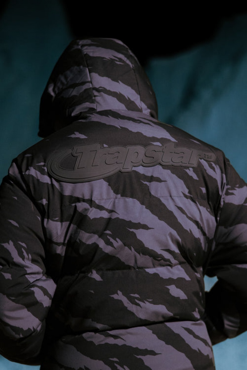 Trapstar Hyperdrive Technical Puffer Frakker Herre Grå Camouflage | 52687BZYM