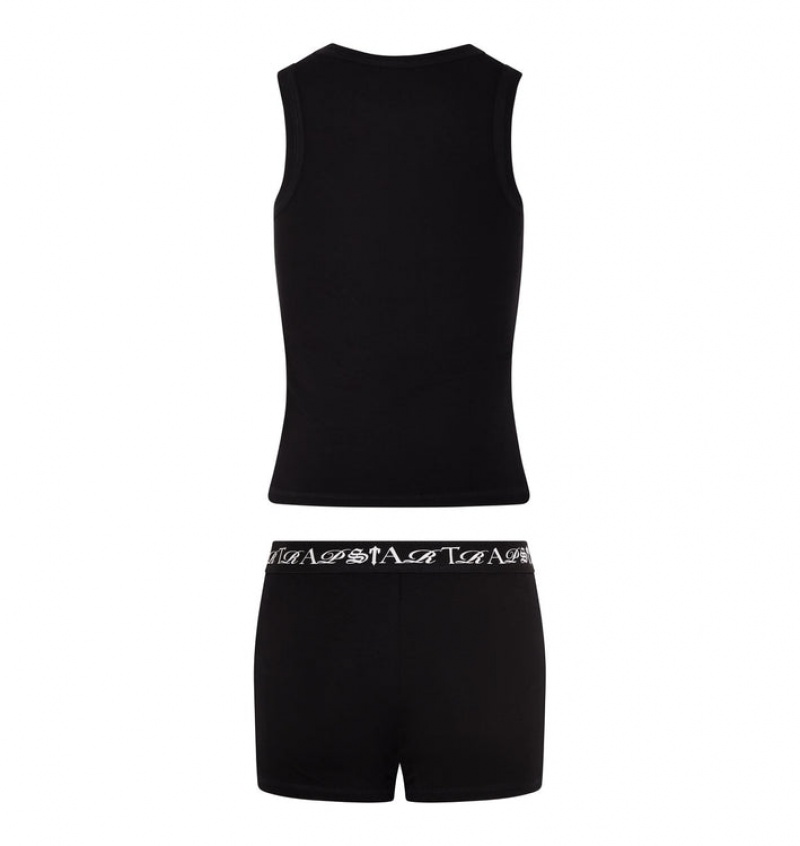 Trapstar Script Racer Topper Dame Svarte | 67485JFQG