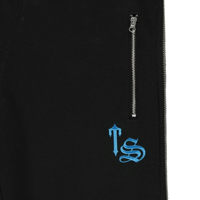 Trapstar Script Zip Leg Jogging Bukse Dame Svarte Turkis | 50243KLGY