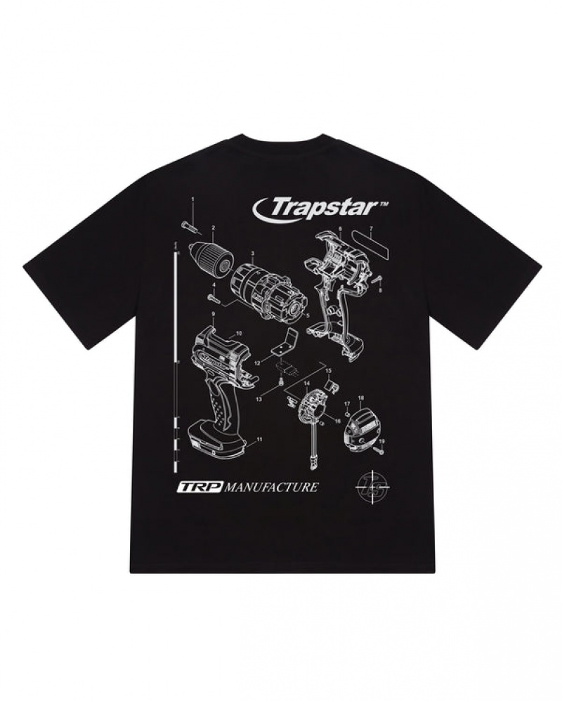 Trapstar TRP Manufacture T-skjorte Herre Svarte | 27034STCA