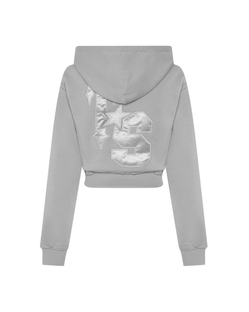 Trapstar TS-Star Silver Satin Applique Gensere Herre Grå | 43658AGON