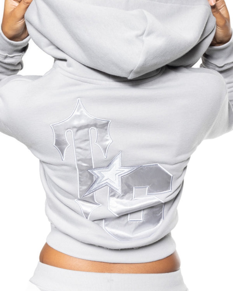 Trapstar TS-Star Silver Satin Applique Gensere Herre Grå | 43658AGON