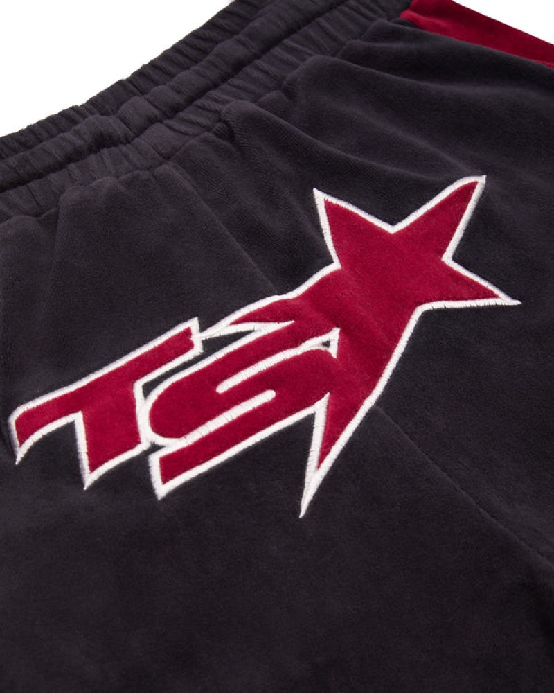 Trapstar TS-Star Velour Track Bukse Dame Burgunder | 95428TUYB