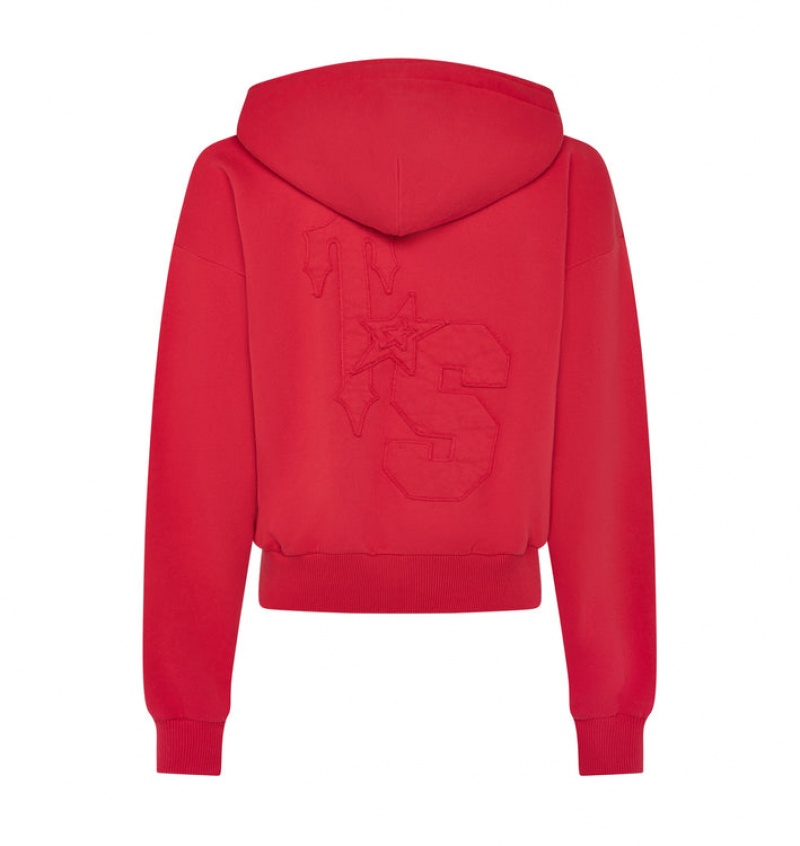 Trapstar TS-Star Zip Up Track Hettegenser Dame Rød | 18049HLEM