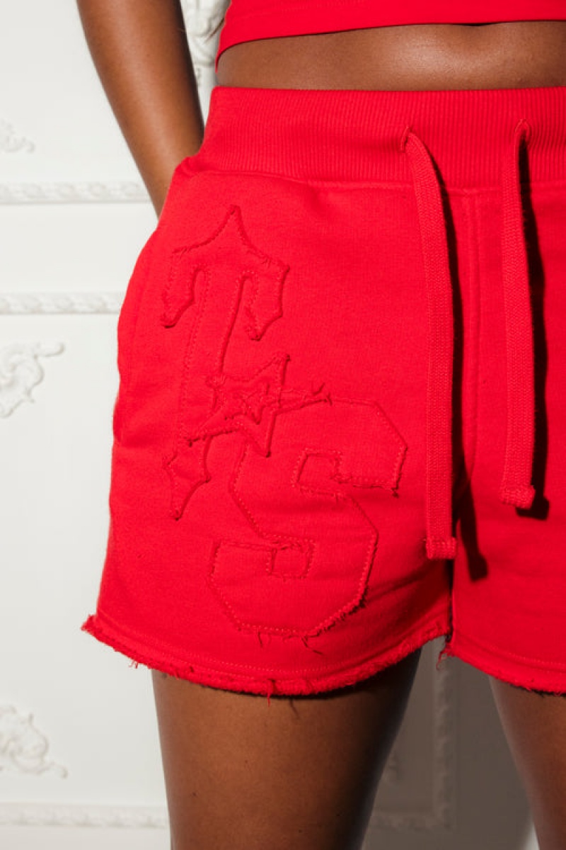 Trapstar TS-Stars Shorts Dame Rød | 86097VNEZ