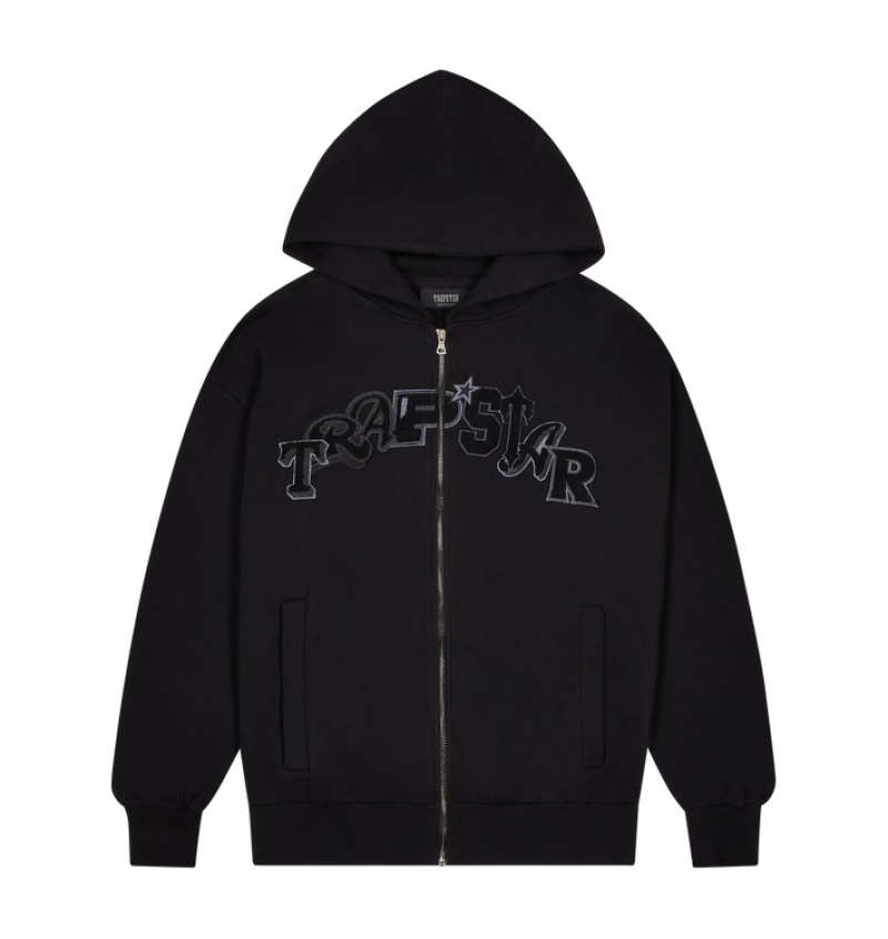 Trapstar Wildcard Chenille Zip Gensere Herre Svarte | 13289EHUW